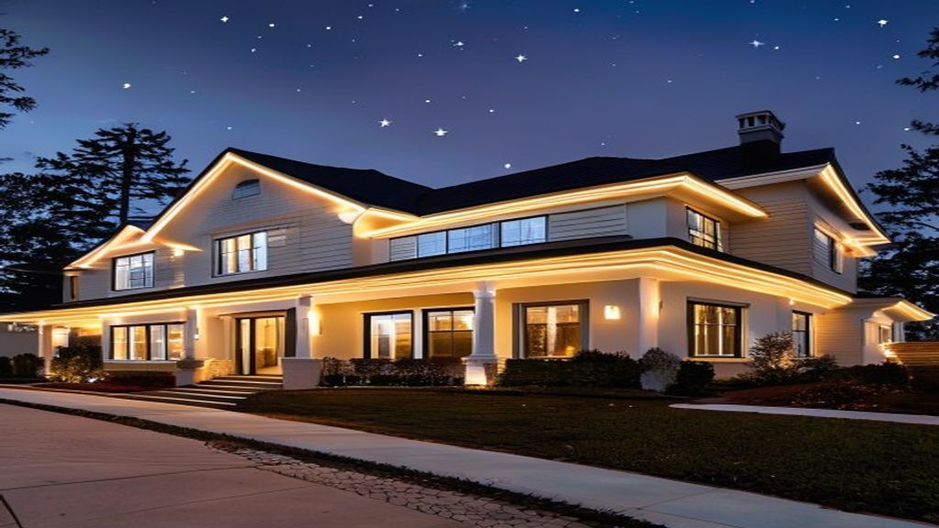Professional gutter guard installation and permanent LED roofline lighting by CleanGutters Lighting in South Jersey