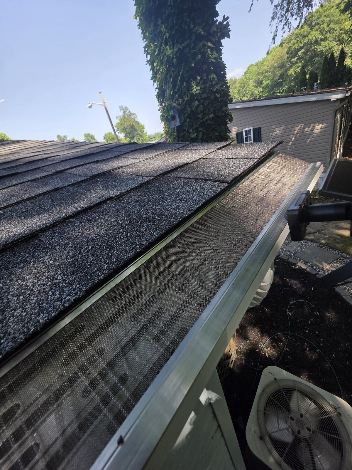 Finished micro-mesh gutter guard installation in West Deptford, New Jersey